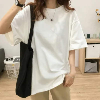 大人のお洒落をキャッチ! ラウンドネック 切り替え 無地 半袖 プルオーバー カジュアル Tシャツ
