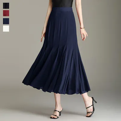 4色展開 女性に大人気 通勤 OL 上品さたっぷりプリーツスカート ブラック 黑 ホワイト 白 fashion ootd カジュアルコーデ ファッション コーディネート 今日のコーデ coordinate トレンドコーデ 着回しコーデ 大人